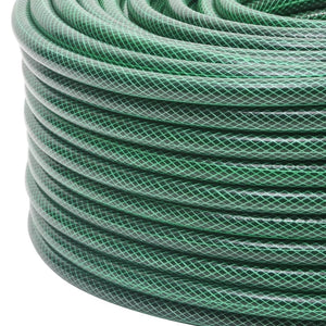 vidaXL Garden Hose with Connector Set Green 0.5" 100 m PVC