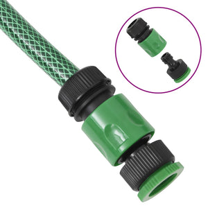 vidaXL Garden Hose with Connector Set Green 0.5" 100 m PVC