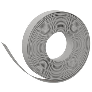 vidaXL Lawn Edging 3 pcs. Grey 10 m 10 cm Polyethylene