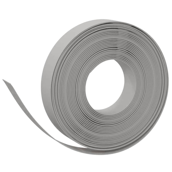 vidaXL Lawn Edging 3 pcs. Grey 10 m 10 cm Polyethylene