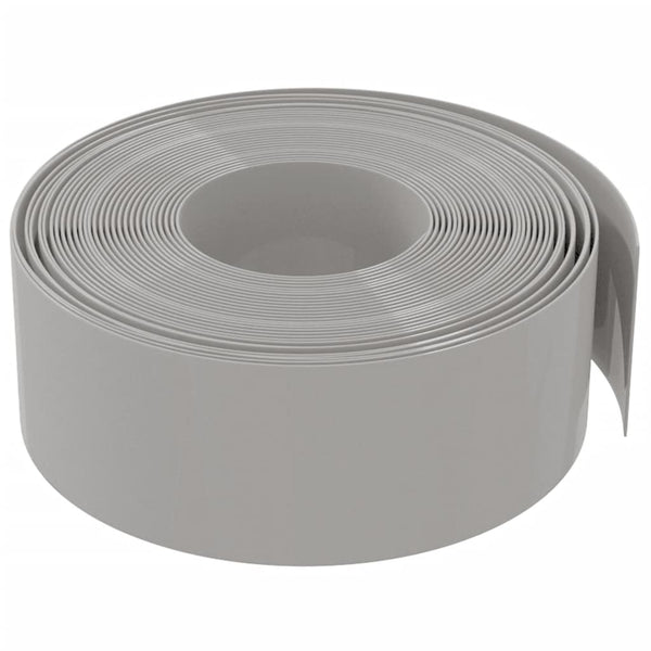 vidaXL Lawn Edging 2 pcs. Grey 10 m 20 cm Polyethylene