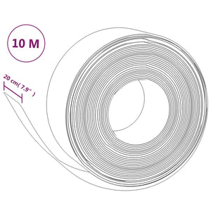 vidaXL Lawn Edging 2 pcs. Grey 10 m 20 cm Polyethylene