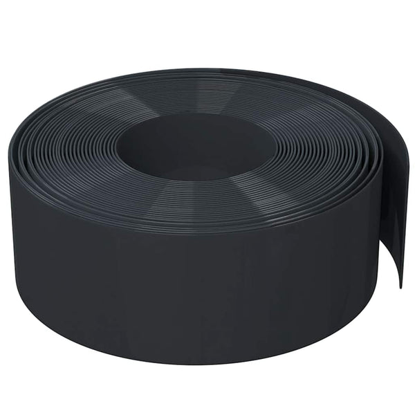vidaXL Lawn Edging 2 pcs. Black 10 m 20 cm Polyethylene