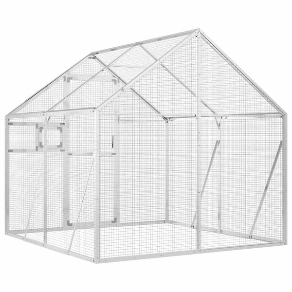 vidaXL Aviary Silver 1.79x2x1.85 m Aluminum