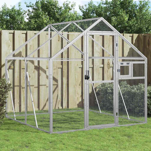 vidaXL Aviary Silver 1.79x2x1.85 m Aluminum