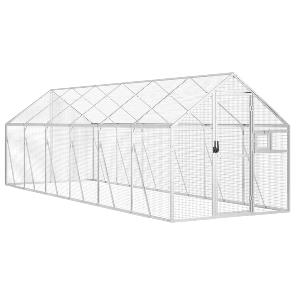 vidaXL Aviary Silver 1.79x6x1.85 m Aluminum