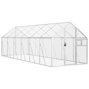 vidaXL Aviary Silver 1.79x6x1.85 m Aluminum