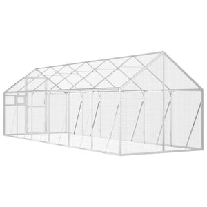 vidaXL Aviary Silver 1.79x6x1.85 m Aluminum
