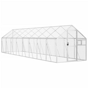 vidaXL Aviary Silver 1.79x8x1.85 m Aluminum