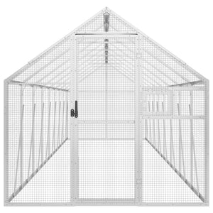 vidaXL Aviary Silver 1.79x8x1.85 m Aluminum