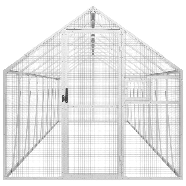 vidaXL Aviary Silver 1.79x8x1.85 m Aluminum