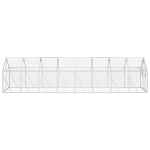 vidaXL Aviary Silver 1.79x8x1.85 m Aluminum