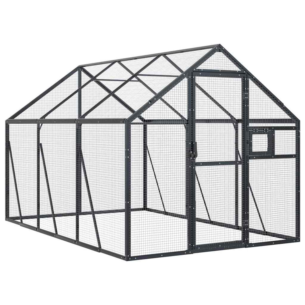 vidaXL Aviary Anthracite 1.79x3x1.85 m Aluminum
