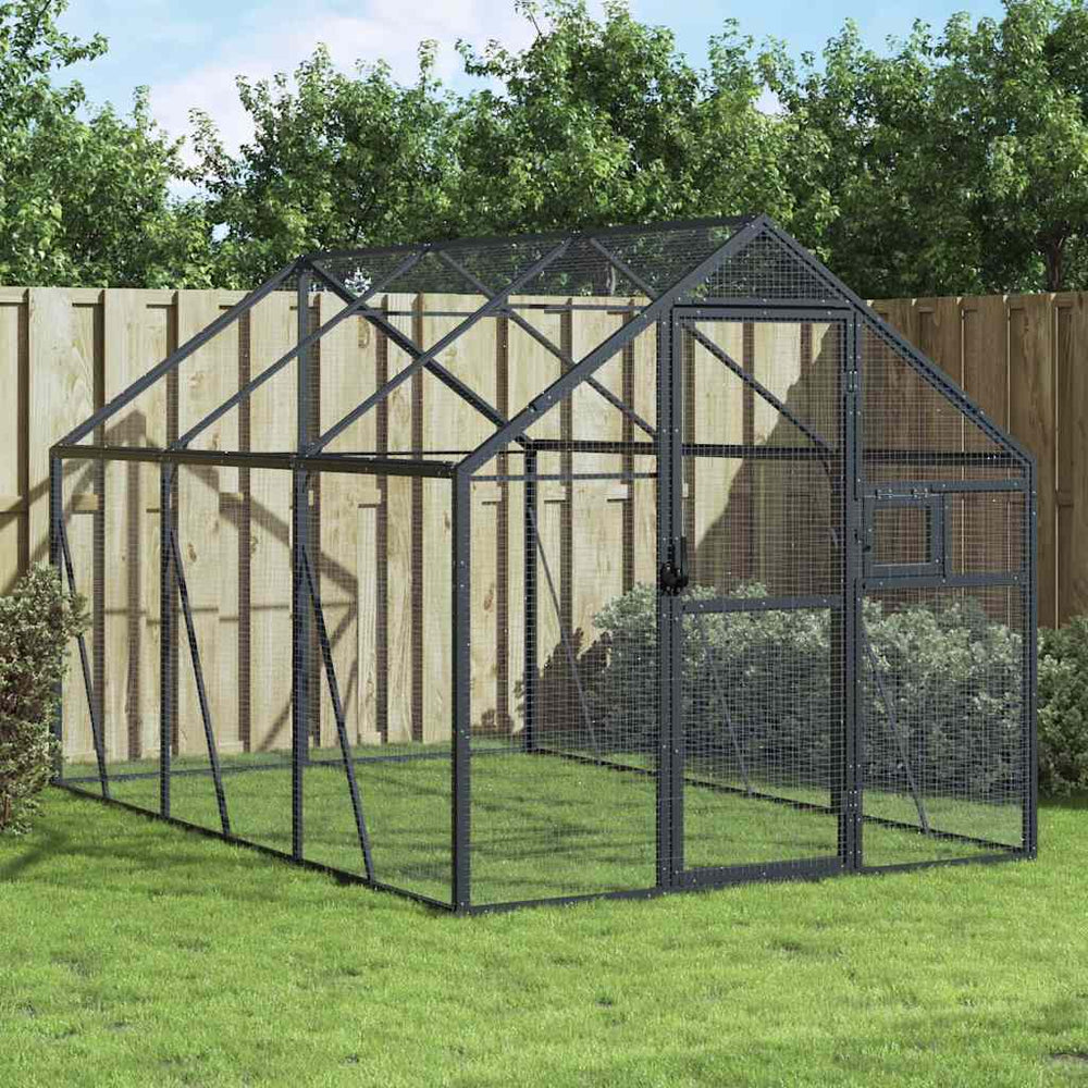 vidaXL Aviary Anthracite 1.79x3x1.85 m Aluminum