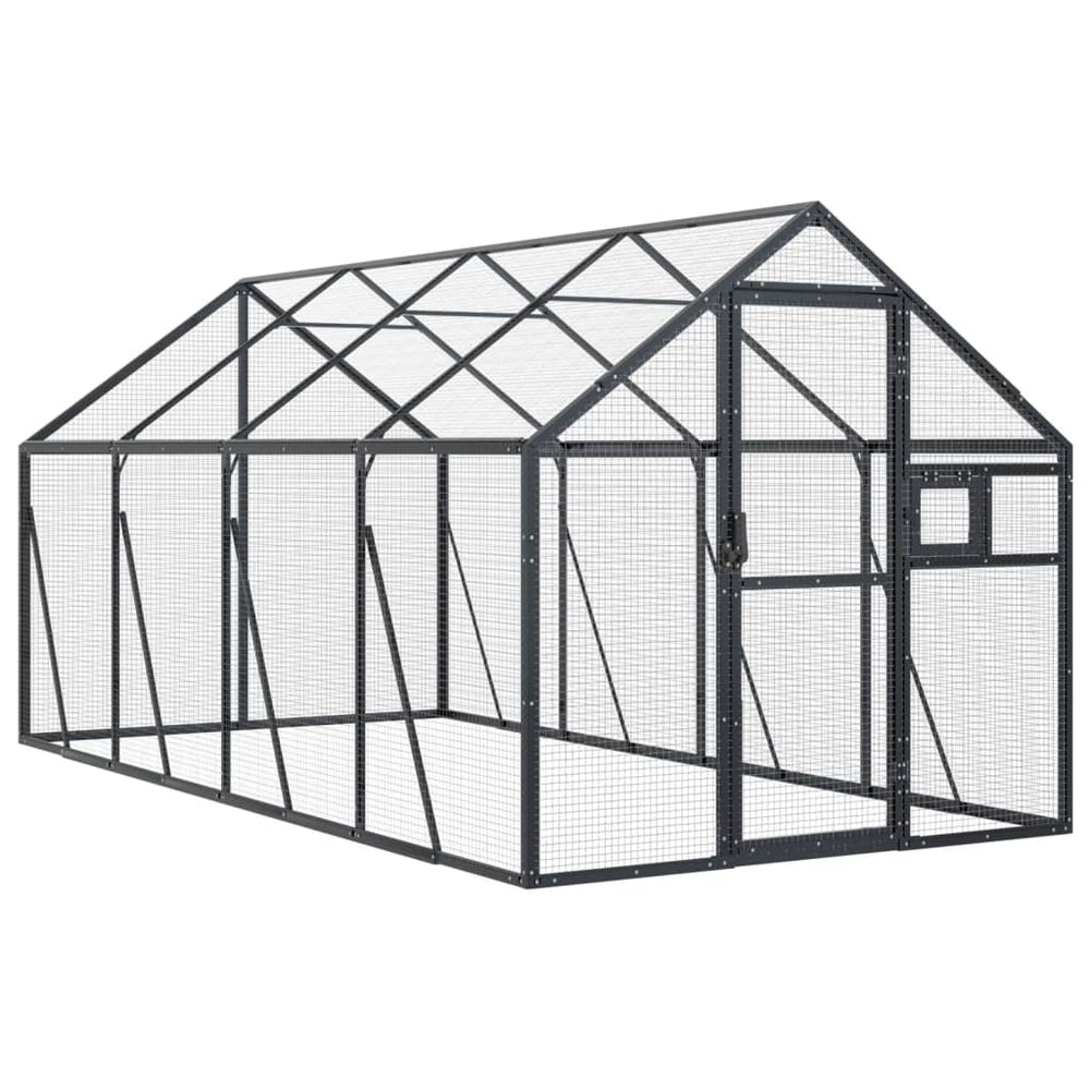 vidaXL Aviary Anthracite 1.79x4x1.85 m Aluminum