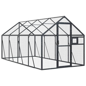vidaXL Aviary Anthracite 1.79x4x1.85 m Aluminum