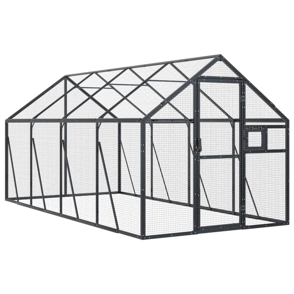vidaXL Aviary Anthracite 1.79x4x1.85 m Aluminum