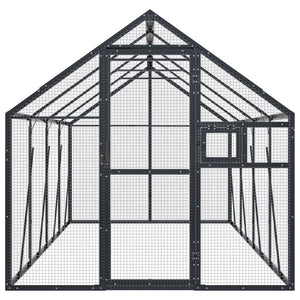 vidaXL Aviary Anthracite 1.79x4x1.85 m Aluminum