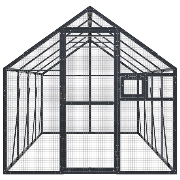 vidaXL Aviary Anthracite 1.79x4x1.85 m Aluminum