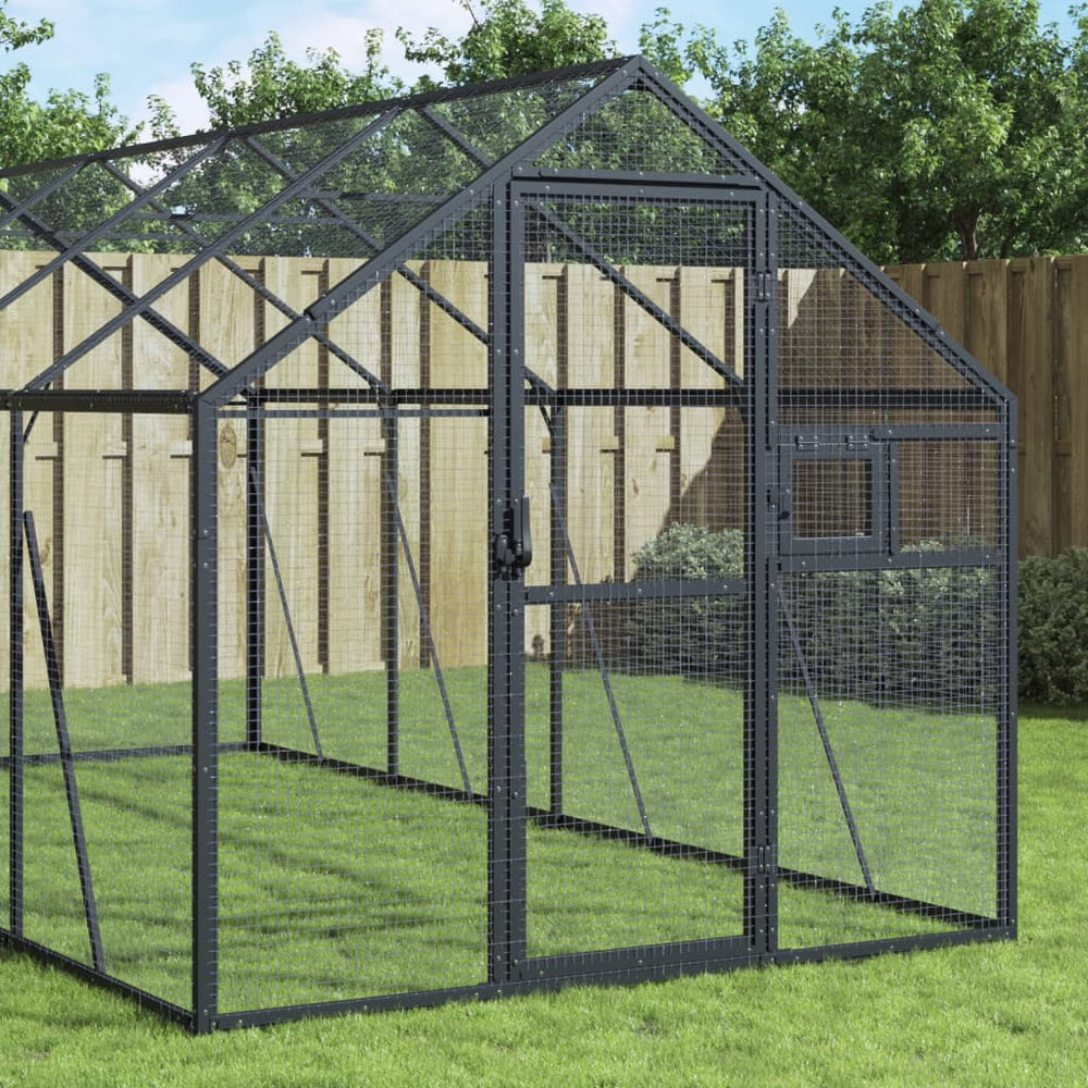 vidaXL Aviary Anthracite 1.79x4x1.85 m Aluminum