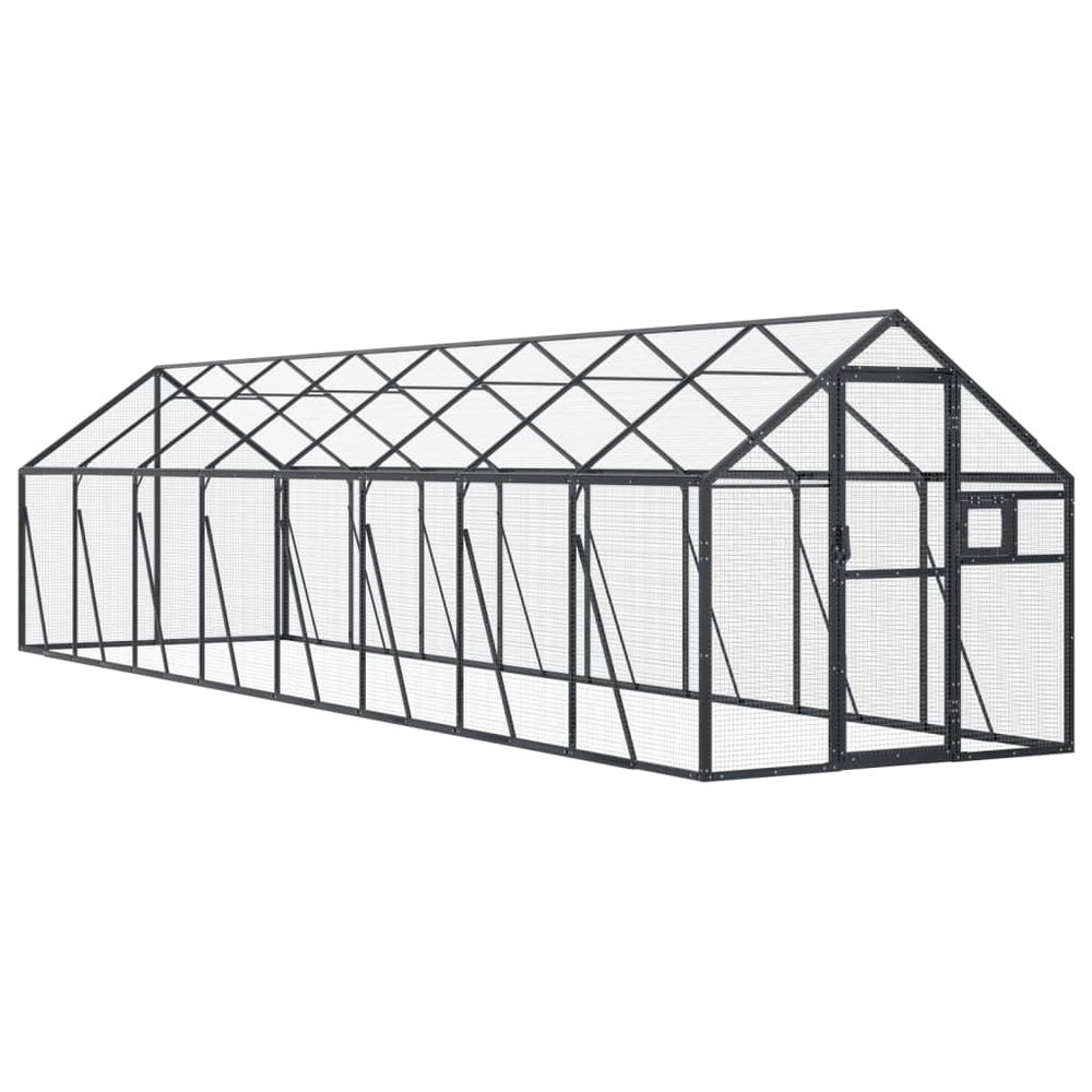 vidaXL Aviary Anthracite 1.79x8x1.85 m Aluminum