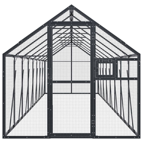 vidaXL Aviary Anthracite 1.79x8x1.85 m Aluminum