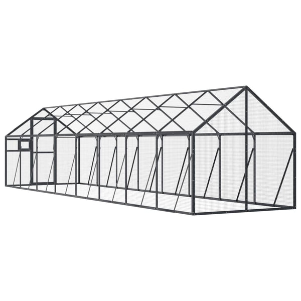 vidaXL Aviary Anthracite 1.79x8x1.85 m Aluminum