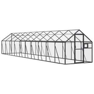 vidaXL Aviary Anthracite 1.79x10x1.85 m Aluminum