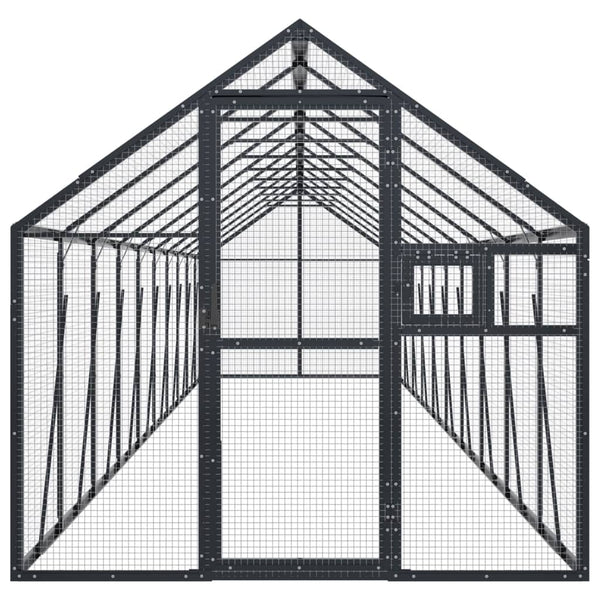 vidaXL Aviary Anthracite 1.79x10x1.85 m Aluminum