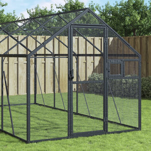 vidaXL Aviary Anthracite 1.79x10x1.85 m Aluminum