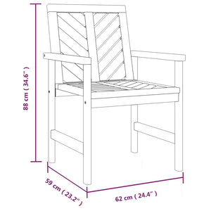 Garten-Essstühle 4 Stk. Massivholz Akazie