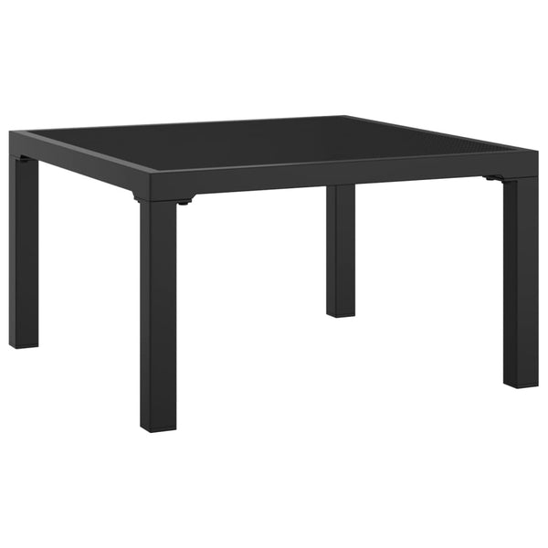 vidaXL Garden Stool with Cushions Black and Grey Poly Rattan