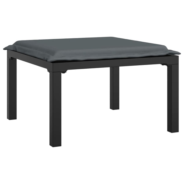 vidaXL 3-Piece Garden Lounge Set Black and Grey Poly Rattan