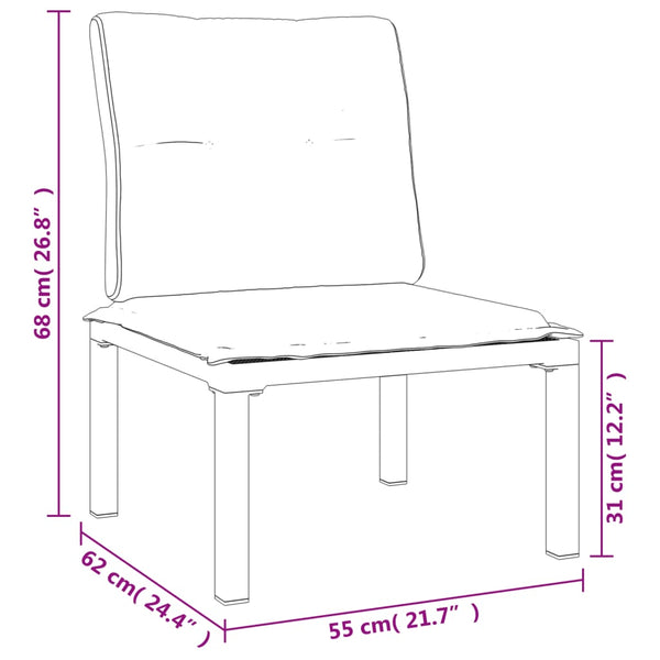 vidaXL 3-Piece Garden Lounge Set Black and Grey Poly Rattan