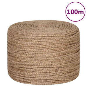 vidaXL Jute Rope 100 m Length 4 mm Thickness