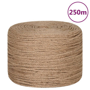 vidaXL Jute Rope 250 m Length 4 mm Thickness