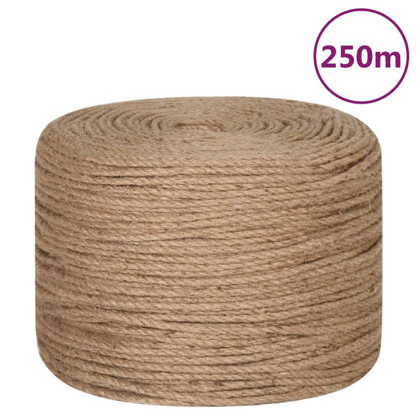 vidaXL Jute Rope 250 m Length 4 mm Thickness