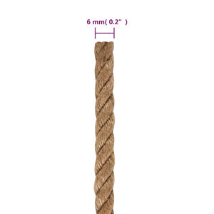 vidaXL Jute Rope 25 m Length 6 mm Thickness