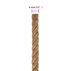 vidaXL Jute Rope 50 m Length 8 mm Thickness