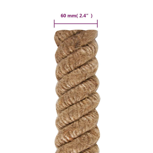 vidaXL Jute Rope 10 m Length 60 mm Thickness