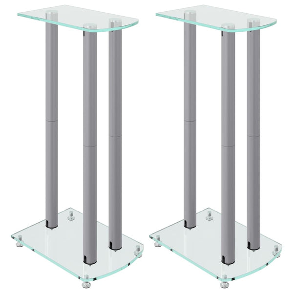 Lautsprecherständer, 2er Set, Silber