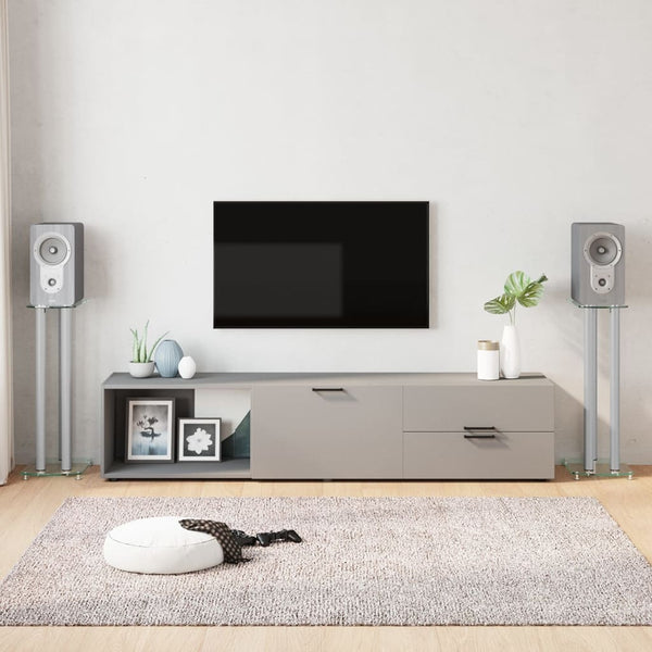 Lautsprecherständer, 2er Set, Silber