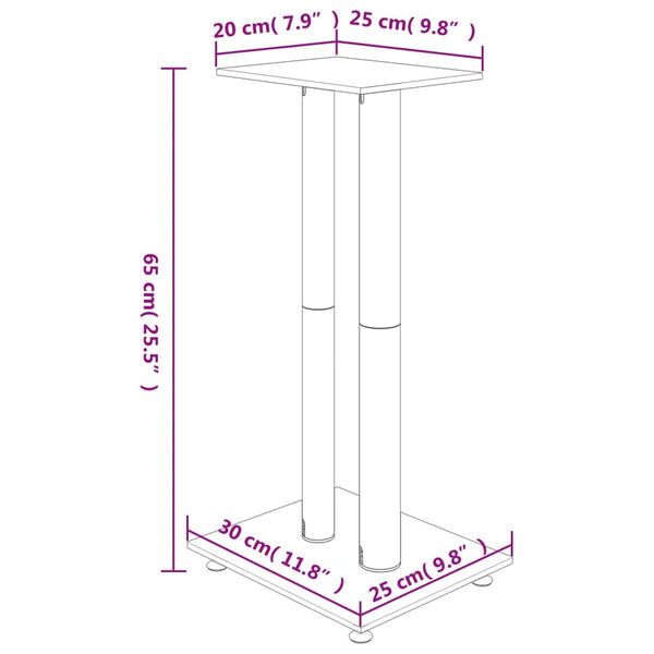 Lautsprecherständer aus Hartglas, 2er-Set