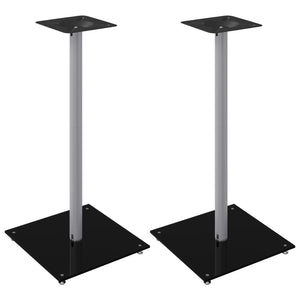 Lautsprecherständer Schwarz & Silber (2er Set)