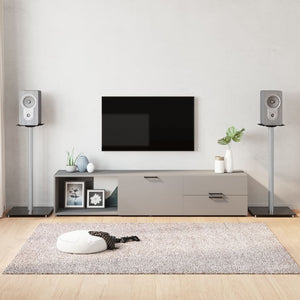 Lautsprecherständer Schwarz & Silber (2er Set)