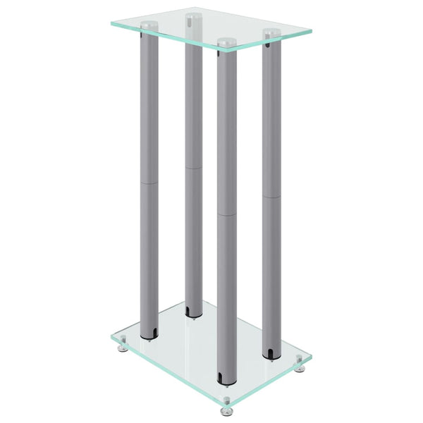 Lautsprecherständer, 2er Set, Silber
