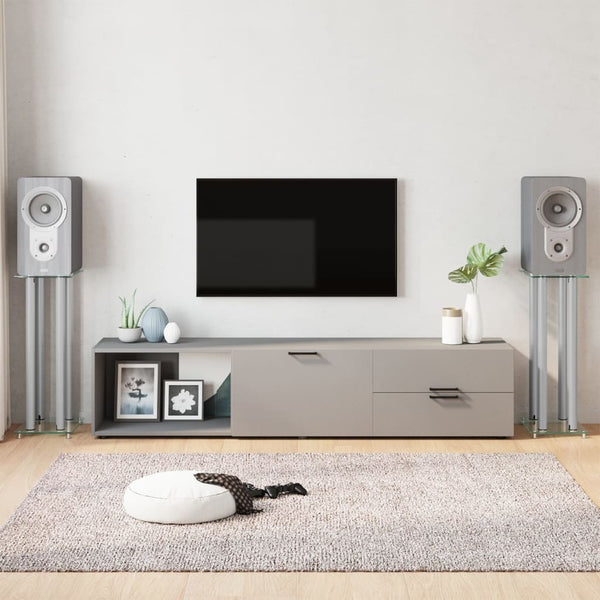 Lautsprecherständer, 2er Set, Silber