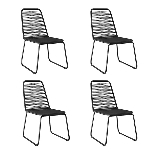 vidaXL 5-Piece Outdoor Dining Set Black