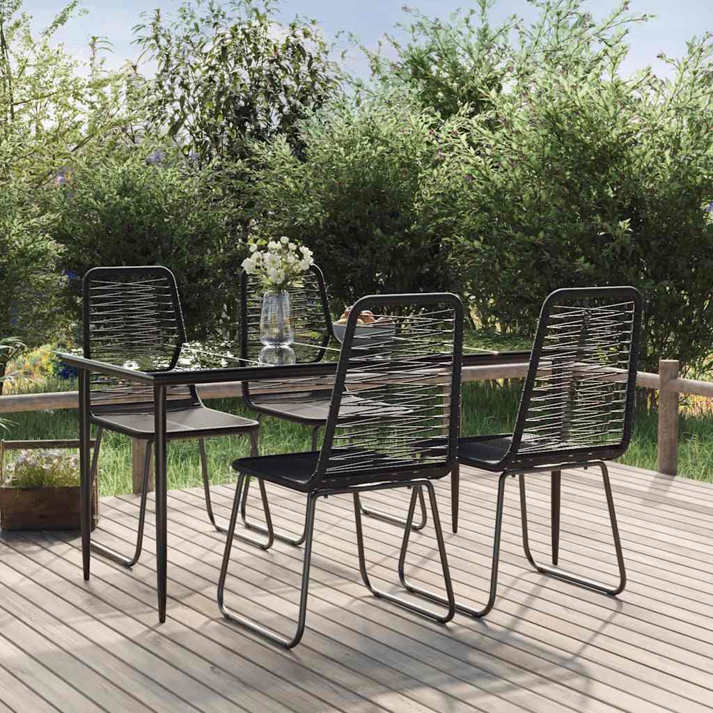 vidaXL 5-Piece Outdoor Dining Set Black