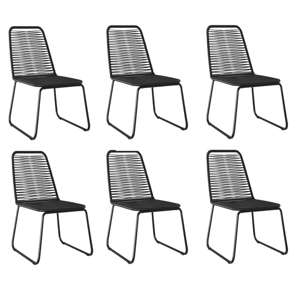vidaXL 7-Piece Garden Dining Set Black